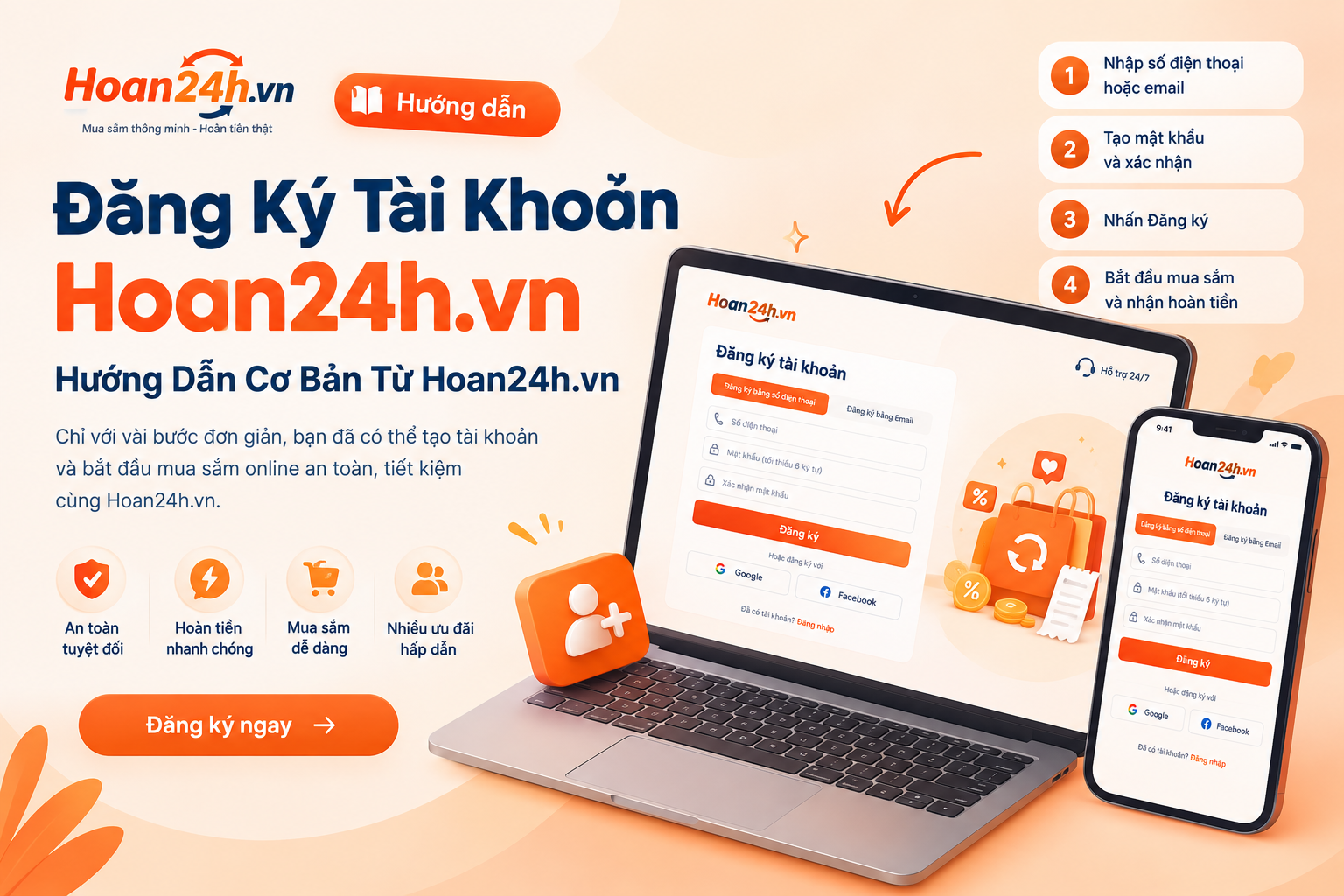 Đăng ký tài khoản Hoan24h