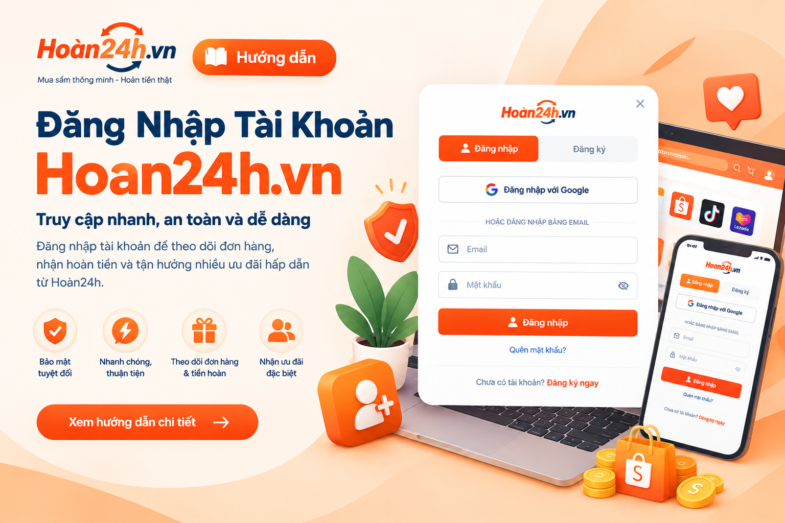 Đăng ký tài khoản Hoan24h